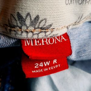 Merona light wash size 24W jeans.